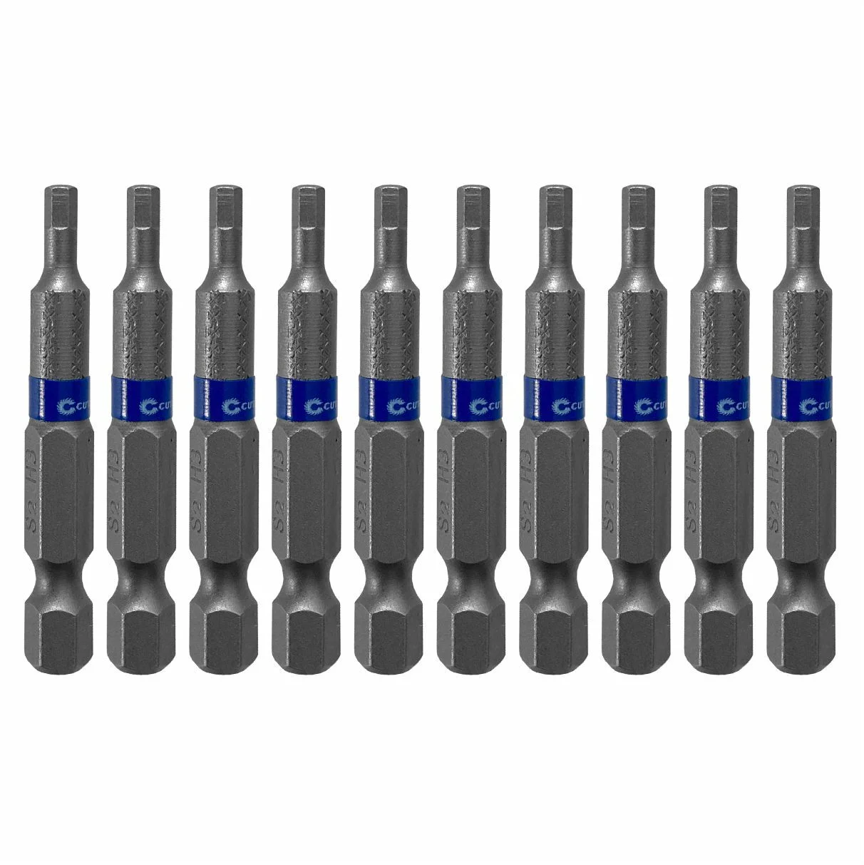 10 pieces – Steel bit set HEX3, 50 mm, Cutop Profi