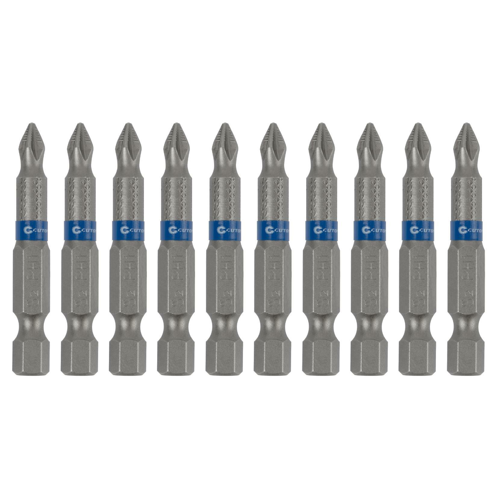 10 pieces – Steel bit set PH1, 50 mm, Cutop Profi