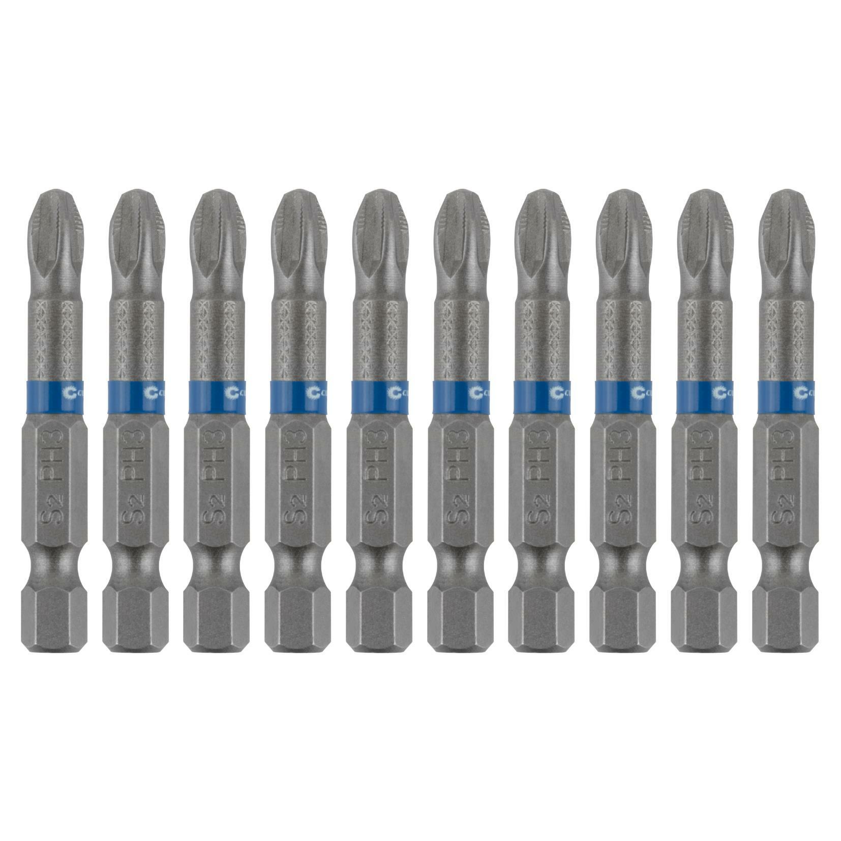 10 pieces – Steel bit set PH3, 50 mm, Cutop Profi