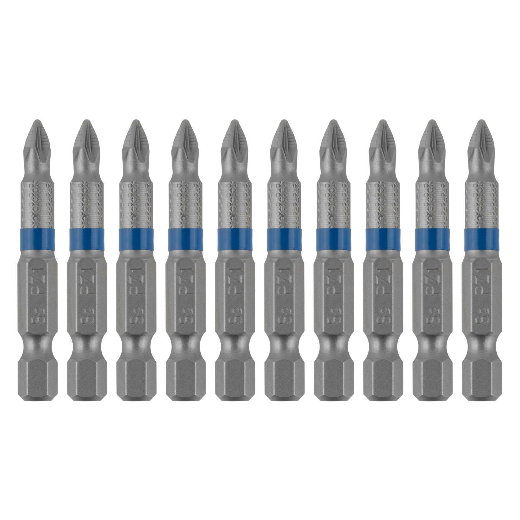 10 pieces – Steel bit set PZ1, 50 mm, Cutop Profi