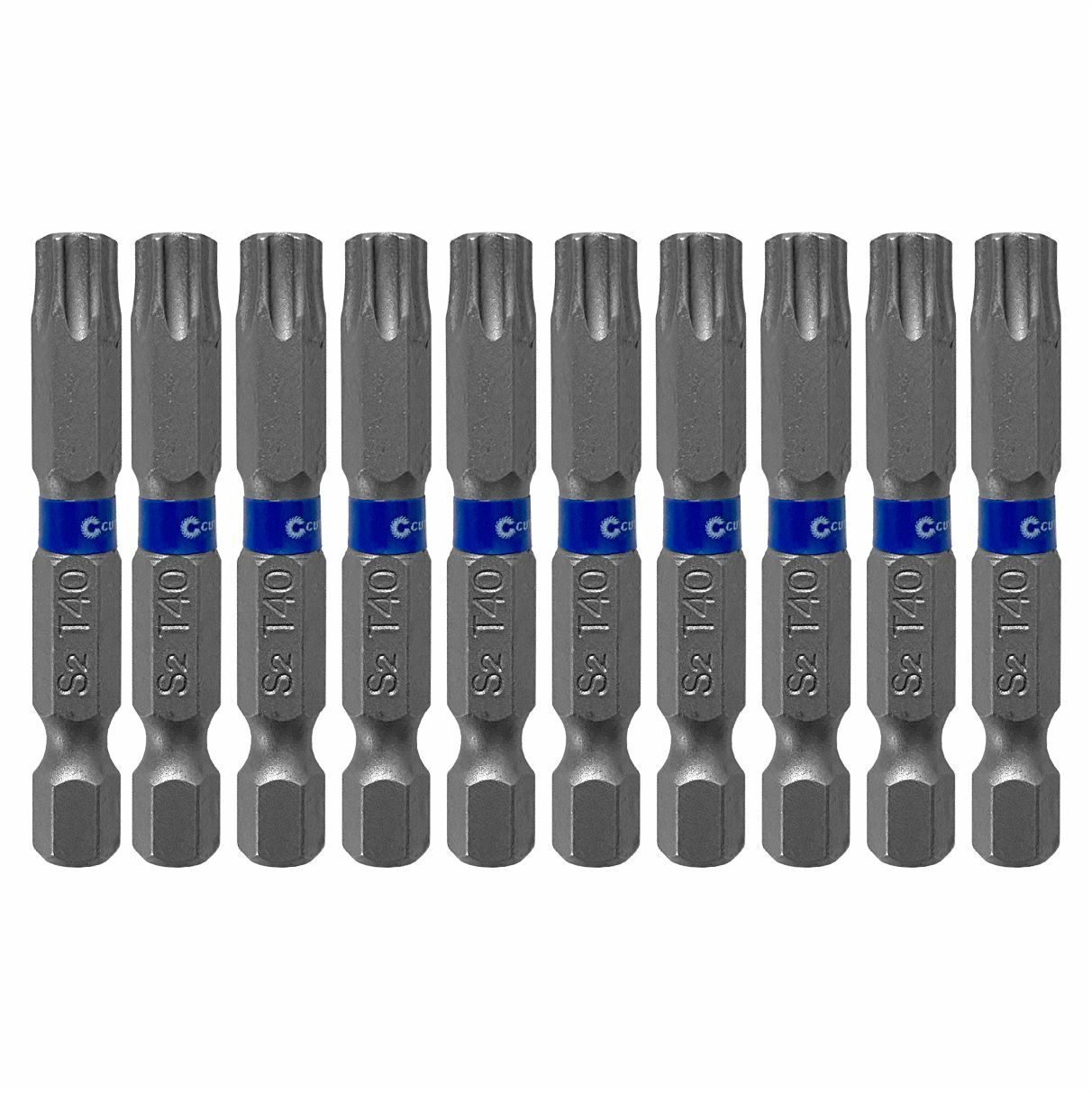 10 pieces – Steel bit set TORX T40, 50 mm, Cutop Profi