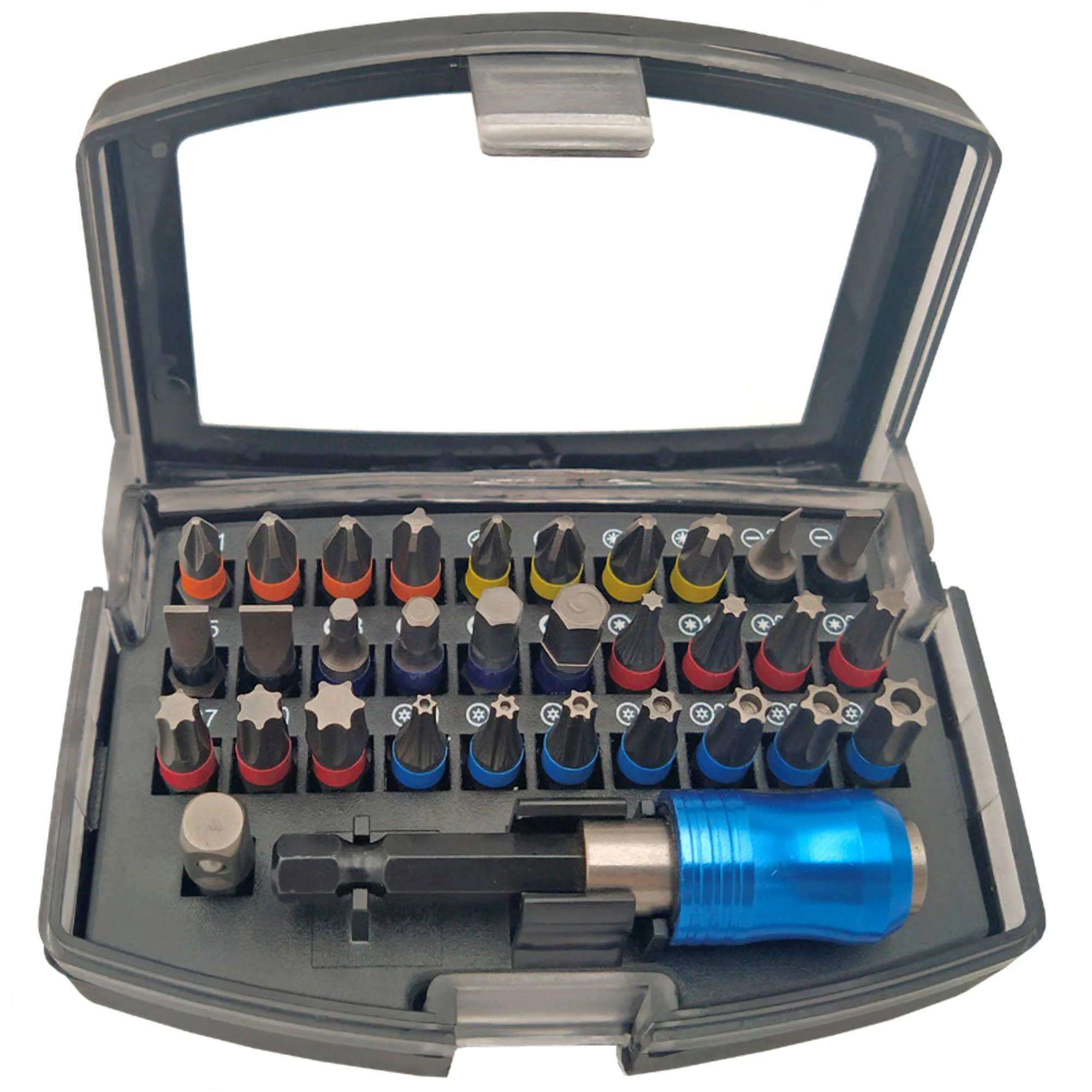 Set of steel bits in a plastic box, Cutop Profi