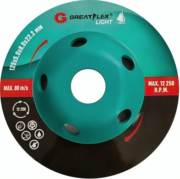 Diamond grinding disc "Double-row", type "Cup" GreatFlex Light - Image 2